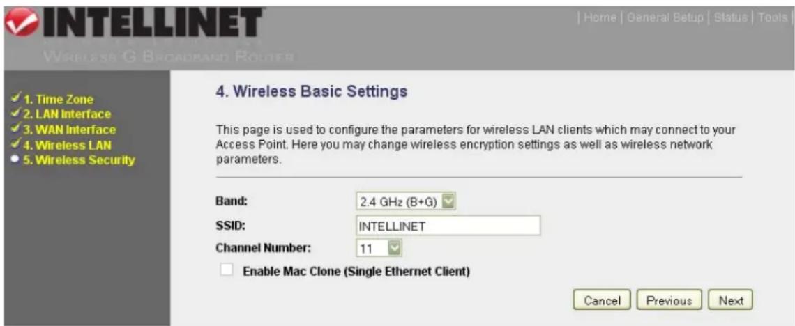 Intellinet Wireless G 4-Port Router 524636 - Wireless Basic Settings - 1