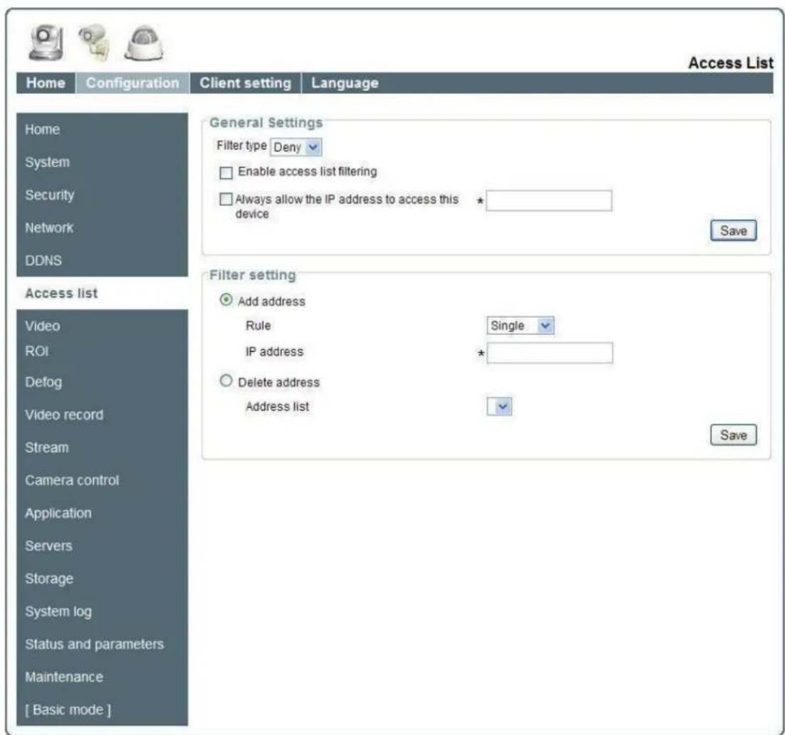 LEVELONE FCS-5044 - Access list - 1