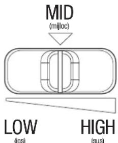 MID (mijloc) LOW (jos) HIGH (sus)