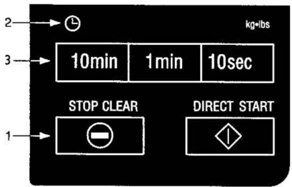 2 3 10min 1min 10sec STOP CLEAR DIRECT START