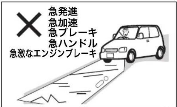 急発進 急加速 急ブレーキ 急ハンドル 急激なエンジンブレーキ