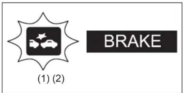 (1) (2) BRAKE