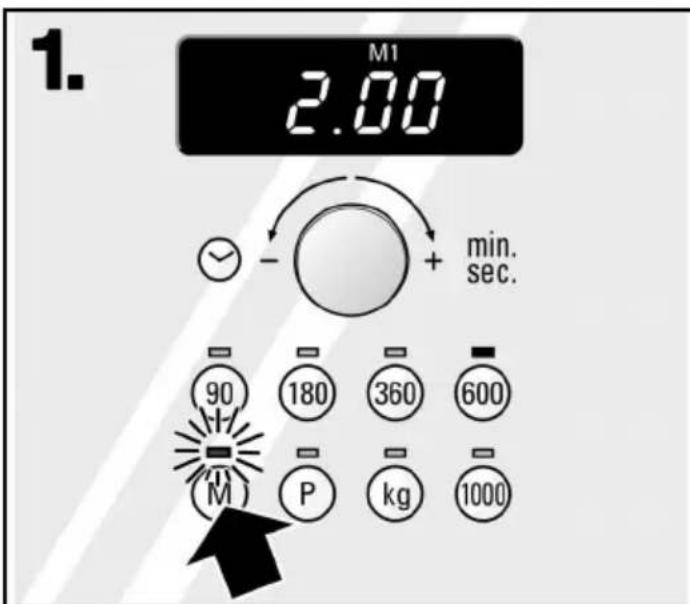 1. M1 2.00 - + min. sec. 90 180 360 600 M P kg 1000