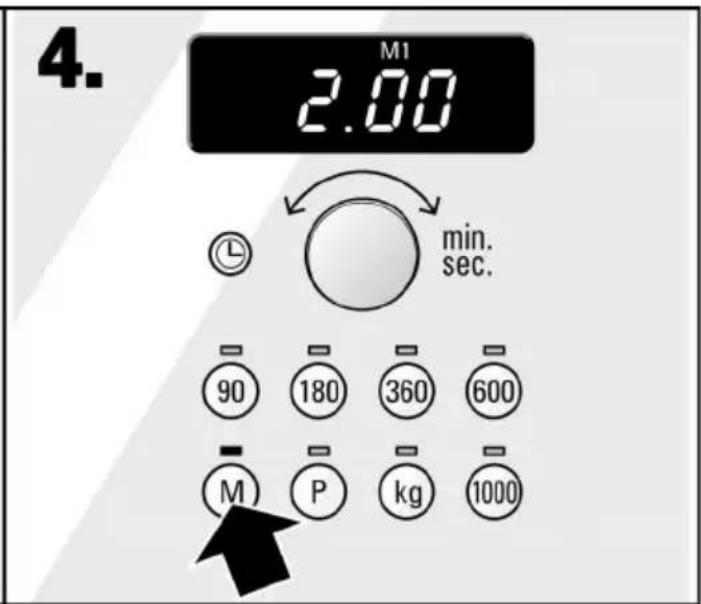 4. M1 2.00 min. sec. 90 180 360 600 - M P kg 1000