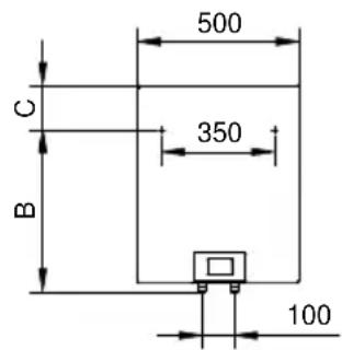 500 350 100 C B