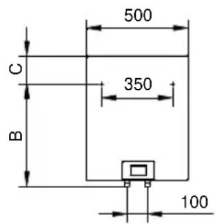 500 350 100 C B