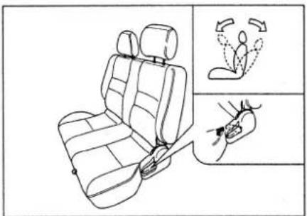 KIA Carens (2002) - BEWEGEN VAN DE TWEEDE RIJ STOELEN NAAR VOREN EN ACHTEREN (INDIEN VAN TOEPASSING) - 1