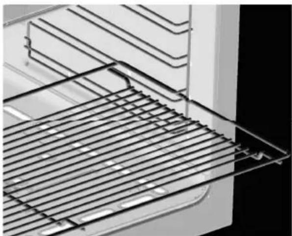 Defy DGS161 - Placing the wire grill and tray onto the wire racks properly - 1