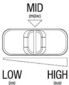 MID (mijloc) LOW (ios) HIGH (sus)