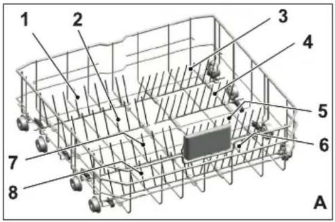 ARCTIC COOLING DFSA60W1 - Brațe pliabile coș inferior (2 bucăți) - 2
