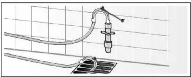 SIEMENS WM14T440BY - Evacuarea într-o teavă din material sintetic cu mufă de cauciuc sau într-o gură de scurgere - 1