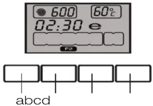 600 60°C 02:30 e F2 abcd