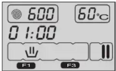 600 0 1:00 F1 F3 60°C II