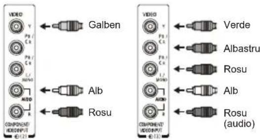 VIDEO Y Pb / Ck Pb / Ck L/100V A00 K COMPONENT VIDEO UNIT €121 Galben Albu Rosu VIDEO Y Pb / Ck Pb / Ck L/100V A00 R COMPONENT VIDEO UNIT €131 Verde Albastru Rosu Albu Rosu (audio)