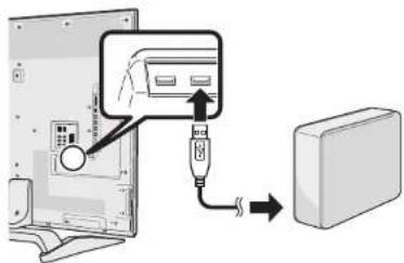 SHARP LC-80UQ10KN - Conectarea unui USB HDD - 1