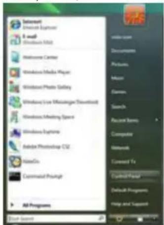 EditSmart Windows Expressor 8 mini Windows MSI Welcome Center Windows Media Player Windows Photo Gallery Windows Live Monitoring Studio Windows Meeting Space Windows Options Adobe Photoshop CS2 NameCo Command Prompt All Programs Start Screen Video com Documents Pictures Map Games Search Recent Bars Computer Networks Covered To Ctrl+Panel Default Programs Help and Support
