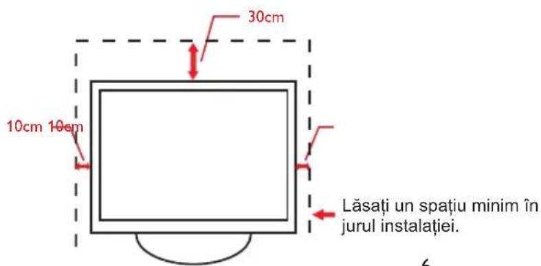 30cm 10cm 10cm Lăsați un spațiu minim în jurul instalatiei.
