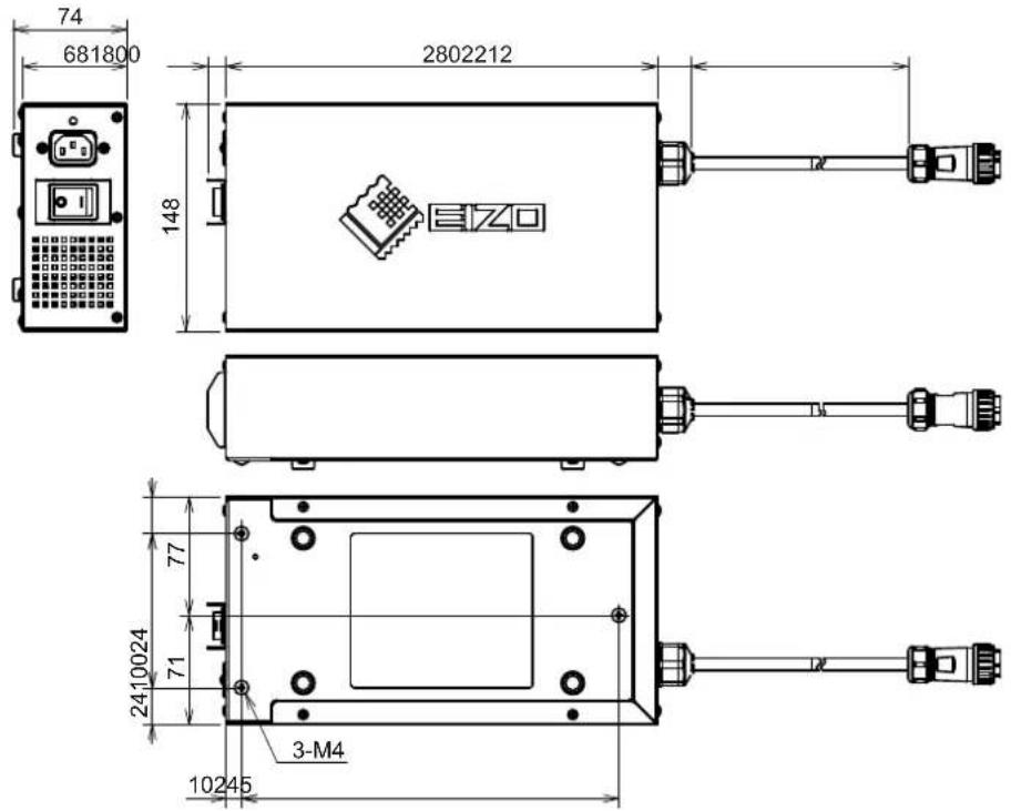 EIZO RadiForce RX650-AR - Dimensiuni exterioare - 2