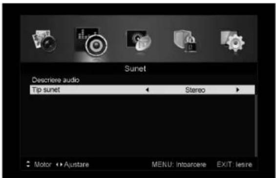 UTOK U28HD1 - Meniul sunet - 2