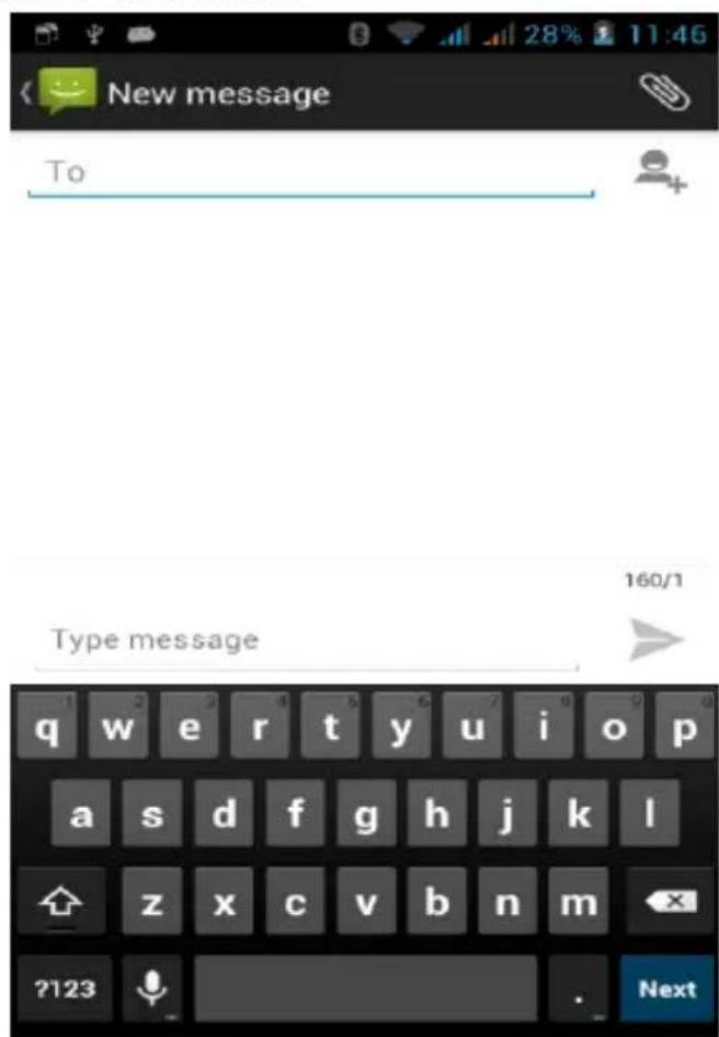 New message To 160/1 Type message q w e r t y u i o p a s d f g h j k l z x c v b n m ?123 Next