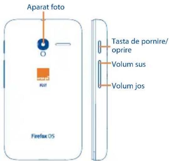 Aparat foto Tasta de pornire/ oprire Volum sus Volum jos Firefox OS