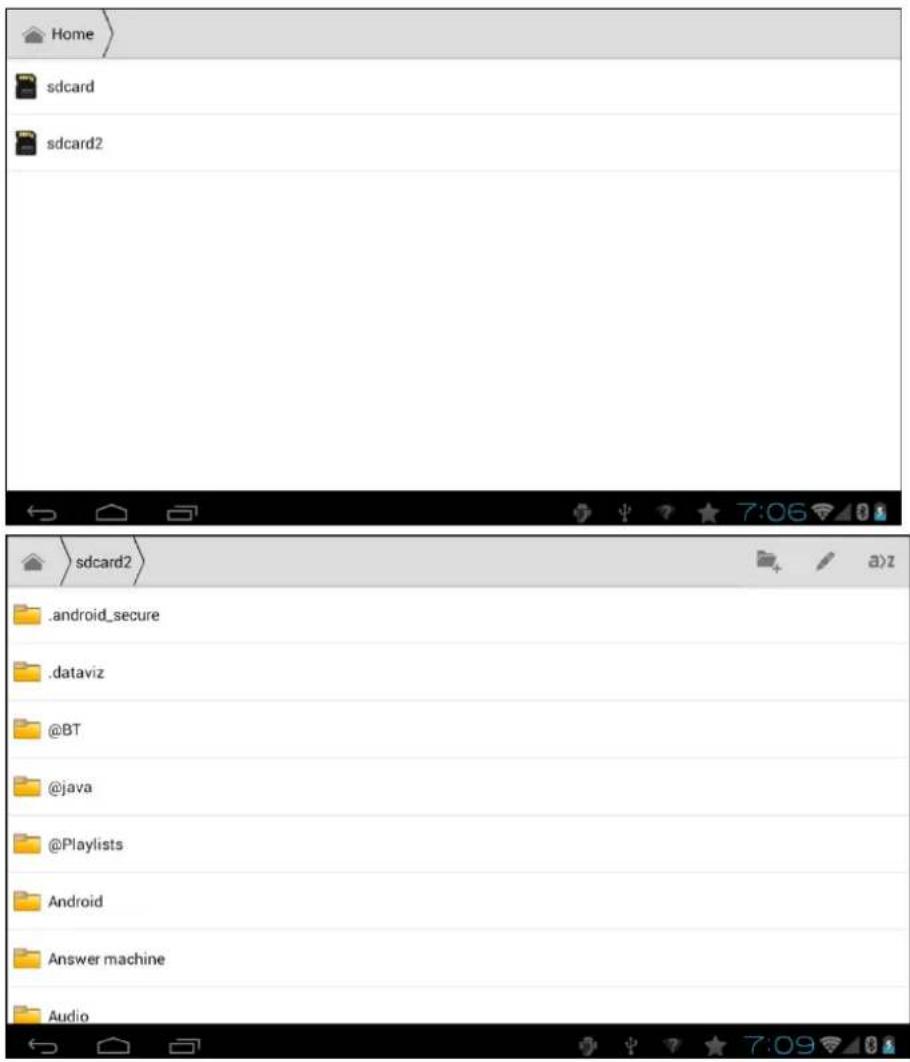 Home sdcard sdcard2 sdcard2 .android_secure .dataviz @BT @java @Playlists Android Answer machine Audio
