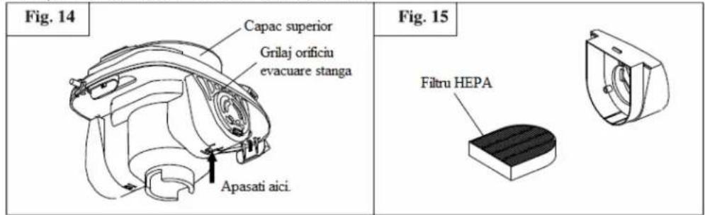 Vinchi VC-006 - Înlocuirea filtrului de evacuare HEPA - 1