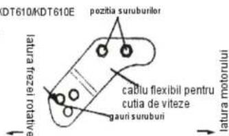 DT610KDT610E pozitia suruburilor cadiu flexibil pentru cutia de viteze gauri suruburi latura frezei rotative latura motorului