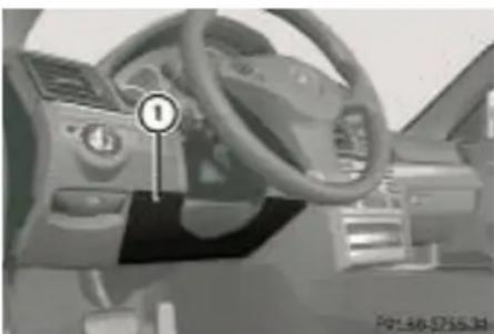 Mercedes-Benz E207 (2009) - Airbagul pentru genunchii șoferului - 1