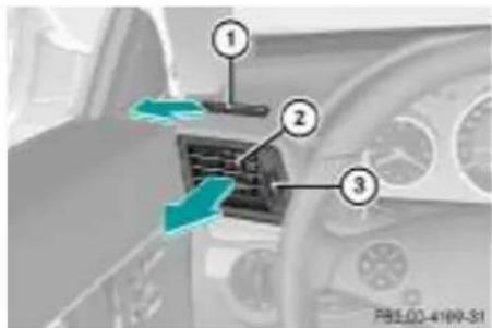 Mercedes-Benz E207 (2009) - Reglarea orificiilor de ventilatie laterale - 1