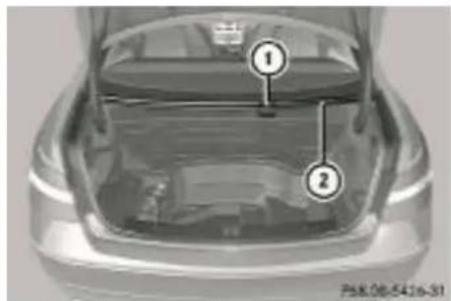 Mercedes-Benz E207 (2009) - Compartimentul de depozitare situat sub podeaua portbagajului - 2