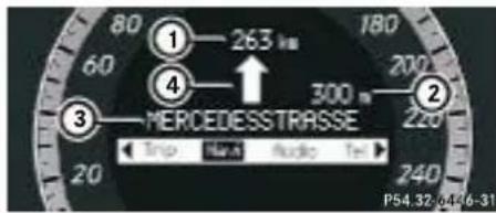 80 60 300 m 20 240 220 MERCEDESSTRASSE ① 263 km ④ ↑ ③ 20 P54.32-6446-31