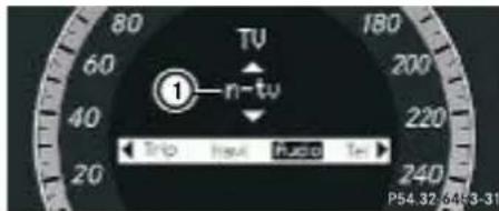 Mercedes-Benz E207 (2009) - Utilizarea televizorului\* - 1