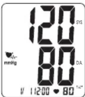 120 SYS. 80 DIA. V 112:00 ♥ 80
