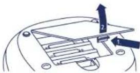 Tensoval Comfort classic - Introducerea/schimbarea bateriilor - 1