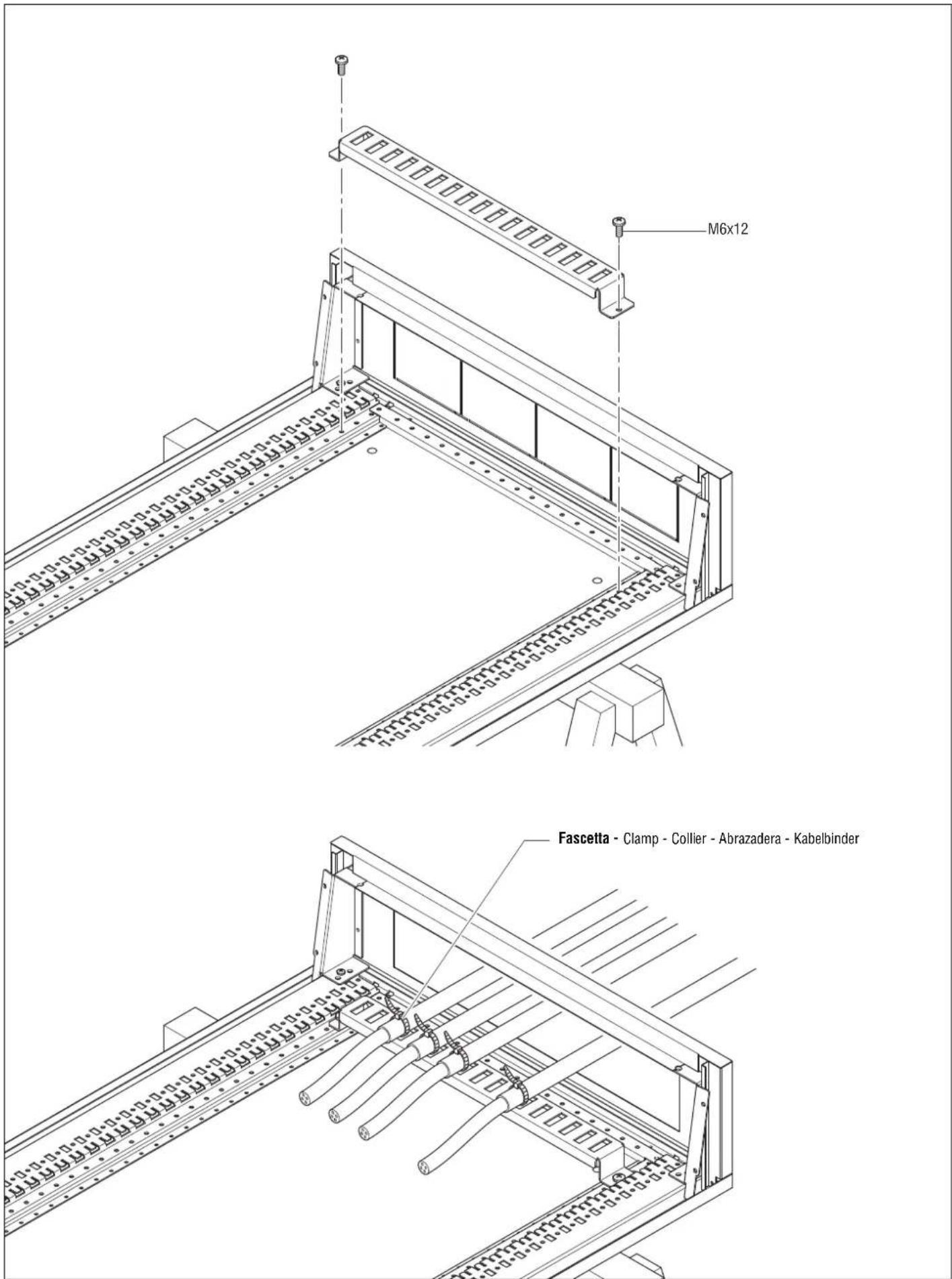 M6x12 Fascetta - Clamp - Collier - Abrazadera - Kabelbinder