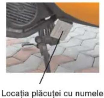 Locația plăcuței cu numele