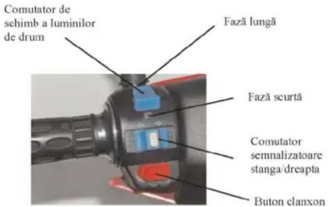 Comutator de schimb a luminilor de drum Fază lungă Fază scurtă Comutator semnalizatoare stanga/dreapta Buton claraxon