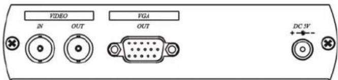 VIDEO IN OUT VGA OUT DC 5V