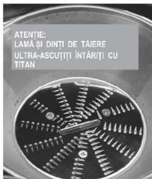 ATENTIE: LAMA SI DINTI DE TÄIERE ULTRA-ASCUITI INTÄRITI CU TITAN