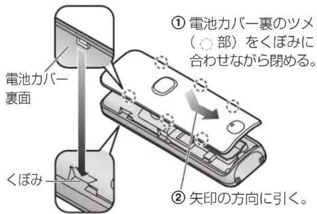 PANASONIC VE-GD55DW - 電池カバーを閉める - 1