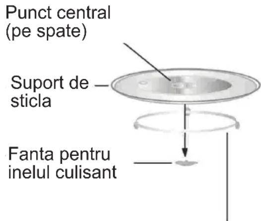 Punct central (pe spate) Suport de — sticla Fanta pentru inelul culisant