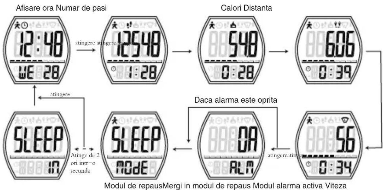 X-Fit E-Ink Ceas - Functia mod de comutare - 1