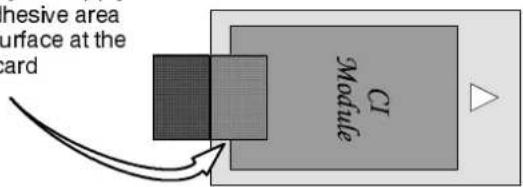 Chesive area surface at the card CI Module