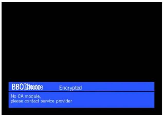 BBCChoice Encrypted No CA module, please contact service provider