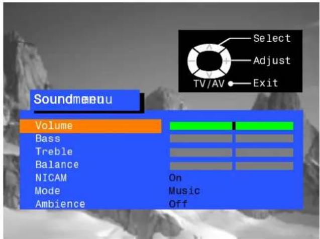 PANASONIC TX-25XD4 - SOUND MENU - 6