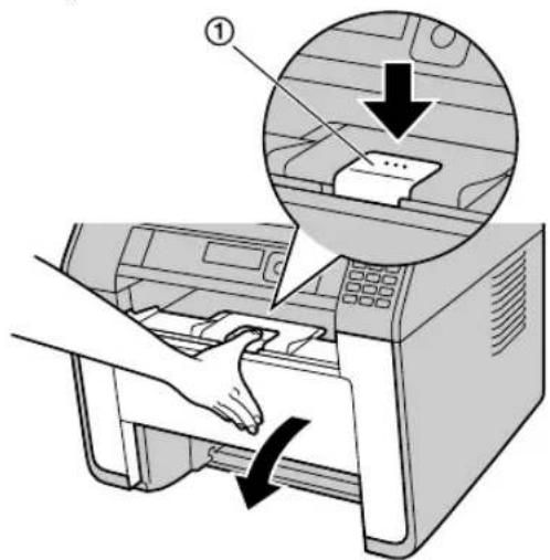 PANASONIC KX-MB2575 - Când hârtia de înregistrare s-a blocat înăuntrul capacului din față: - 1