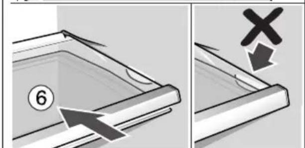 Diagram showing a mechanical component with numbered part and directional arrows, including a cross symbol indicating disassembly or removal.