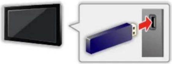 PANASONIC Viera TX-42CSR610 - ■ Pentru a introduce sau scoate memoria Flash USB - 1