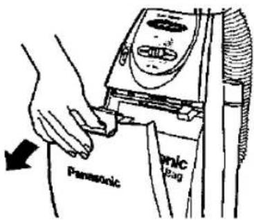 PANASONIC MC-E563K - HOW TO CHANGE THE DUST BAG - 1
